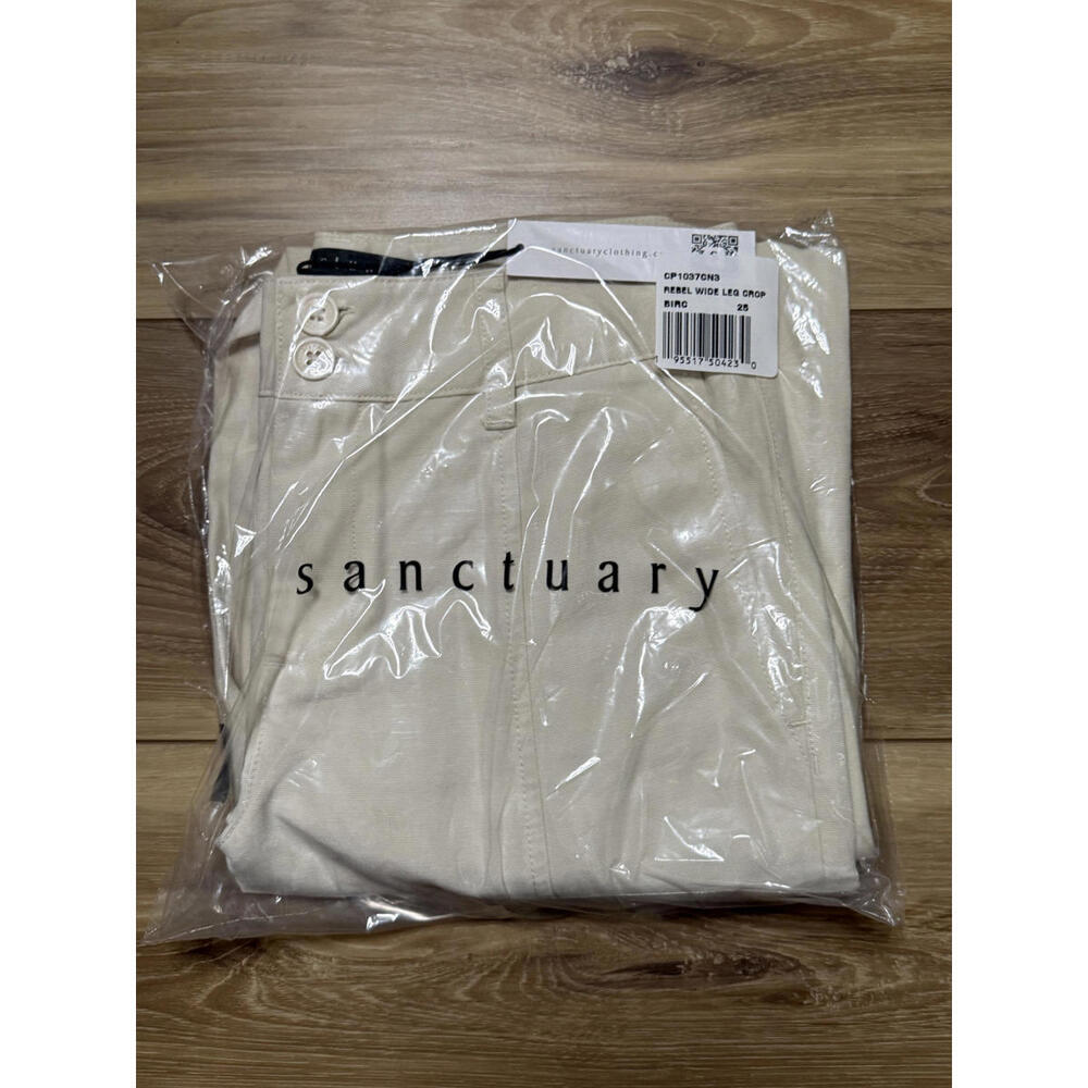 NWT! Sanctuary Rebel Wide Leg Pants in Birch Size 25 - Picture 2 of 5